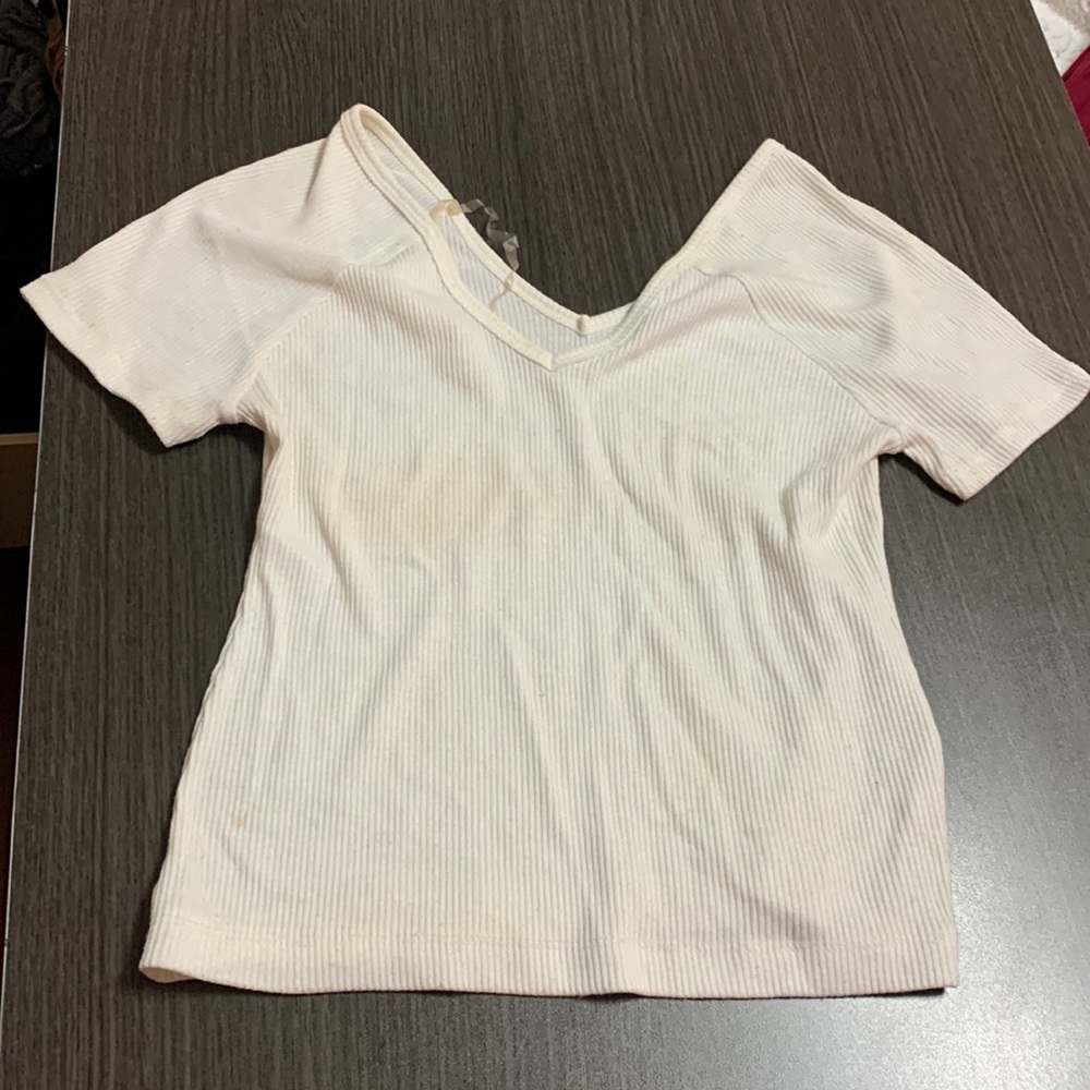 White crop top